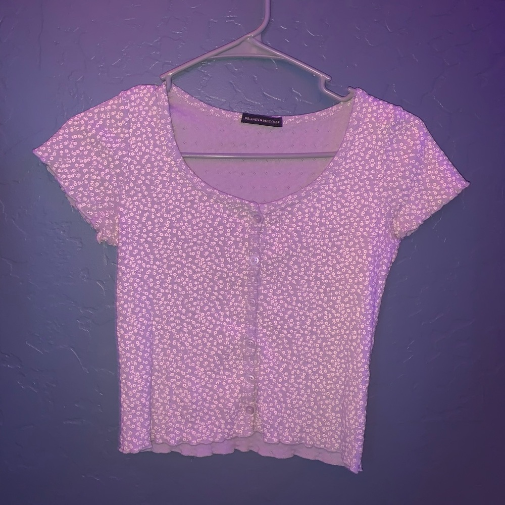 Brandy Melville floral zelly top